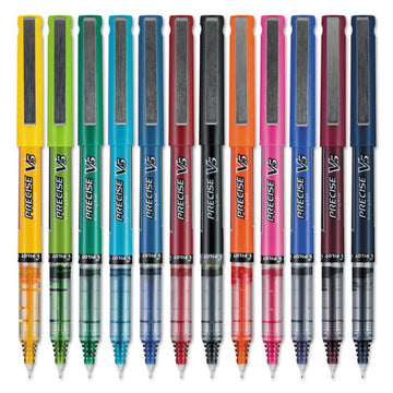 Pilot® Precise V5 Roller Ball Pen, Stick, Fine 0.5 Mm, Assorted Ink And Barrel Colors, Dozen freeshipping - TVN Wholesale